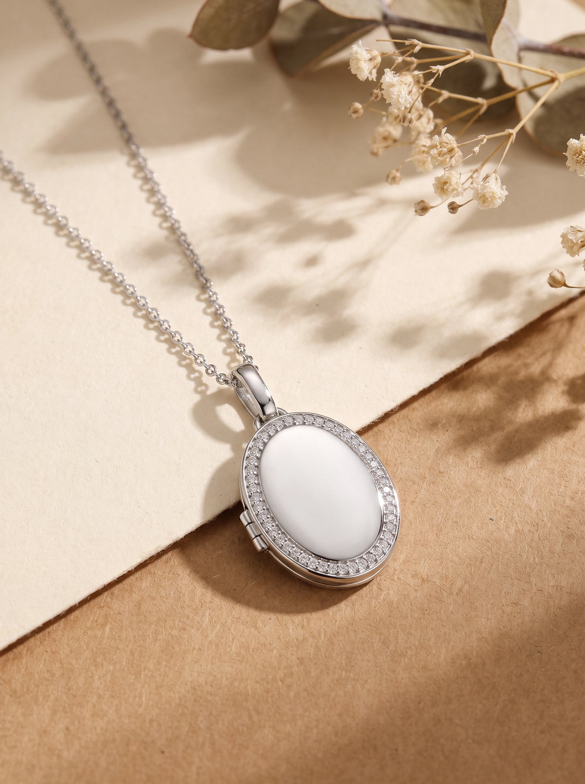 Collier médaillon photo argenté personnalisé pour femme
